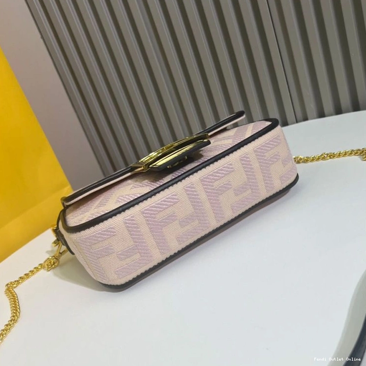 Cheap Baguette Canvas FF Cherry Motif Fendi Mini In Bag 0816
